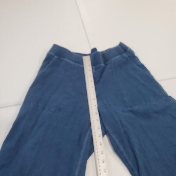 Pure Jill Indigo Pants Womens XS Blue Wide Leg Pull On Crop Soft Lounge - Picture 6 of 9